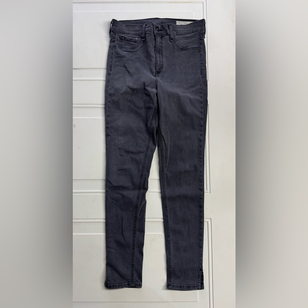 Rag & Bone Women’s Size 29 High Rise Ankle Skinny Jeans Pants Black Wash Gray